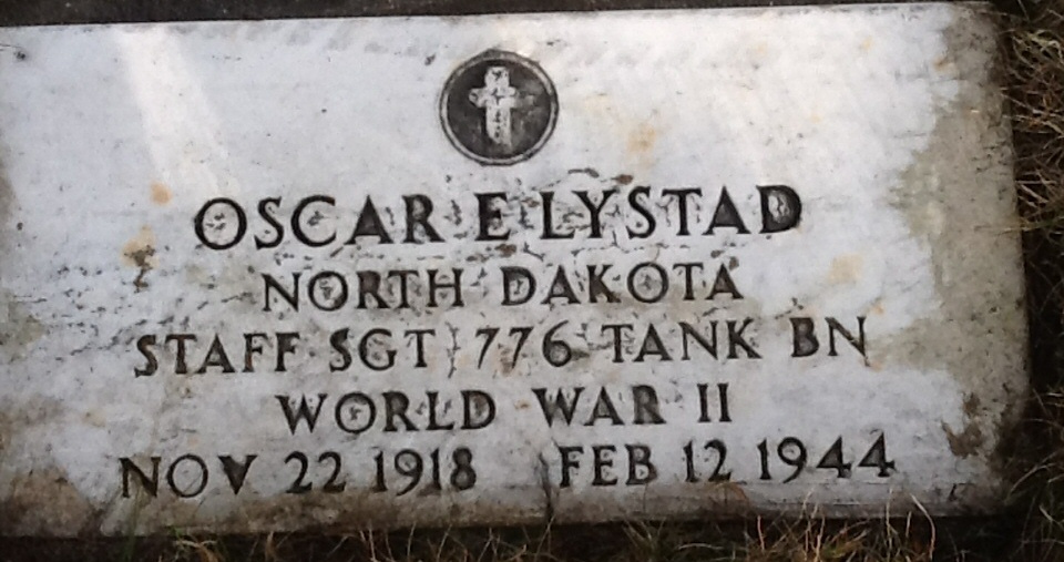 Staff Sergeant Oscar E Lystad grave marker photo