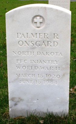 Private First Class Palmer R Onsgard grave marker photo