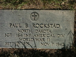 Corporal Paul B Rockstad grave marker photo