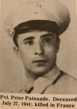 Private Peter B Patnaude in uniform photo