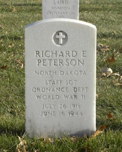 Staff Sergeant Richard E Peterson grave marker photo