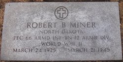 Private First Class Robert B Miner grave marker photo