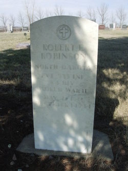 Private Robert E Robinson grave marker photo