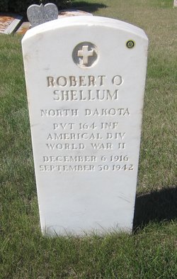 Private Robert O Shellum grave marker photo 