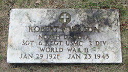 Sergeant Robert F Wilson grave marker photo