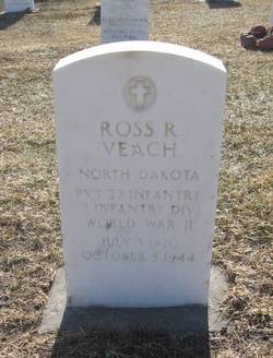 Private Ross R Veach grave marker photo