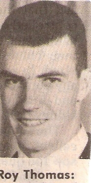 Newspaper photo of Roy Thomas.