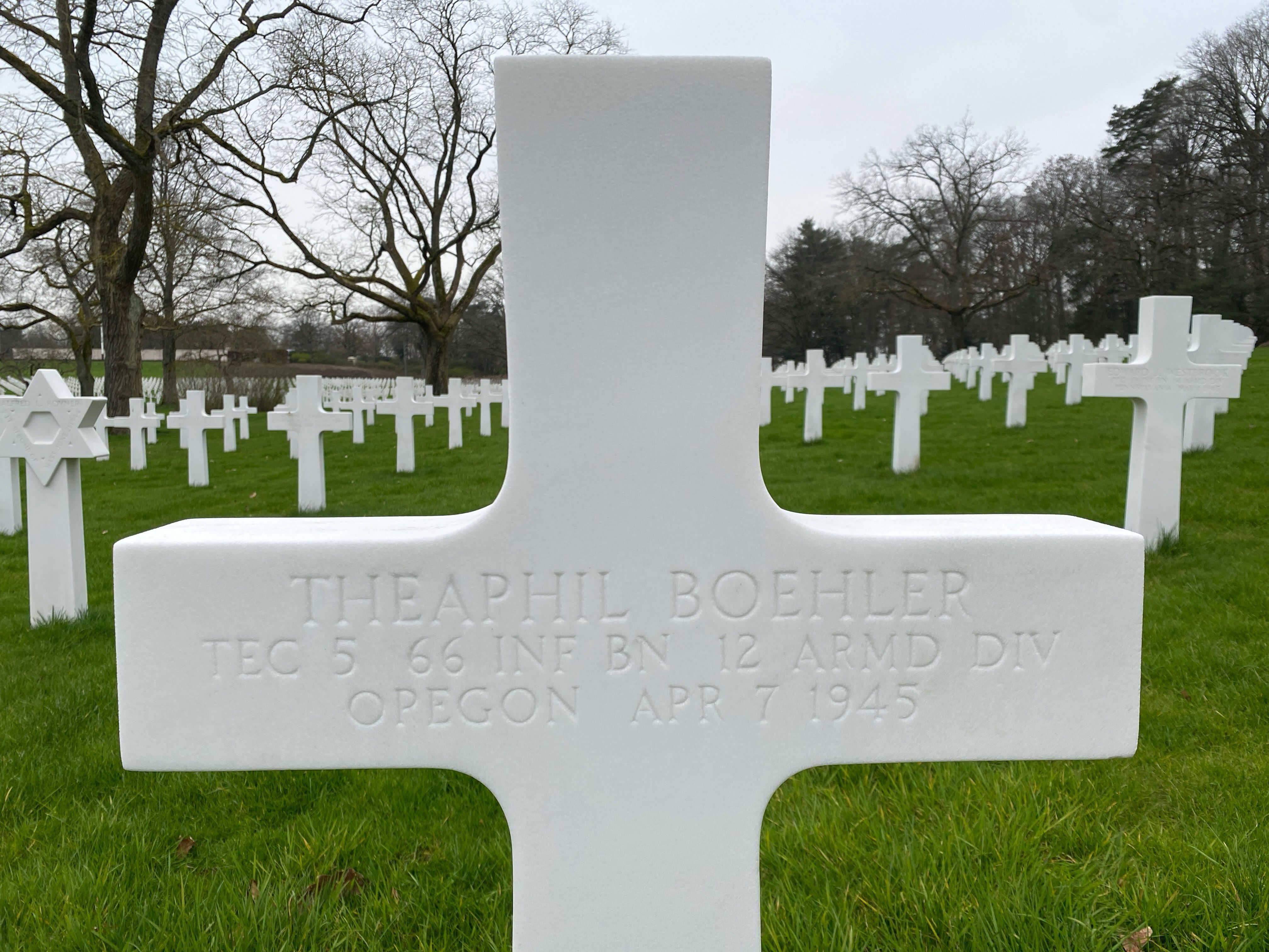 Technician Fifth Grade Theaphil Boehler cross grave marker photo