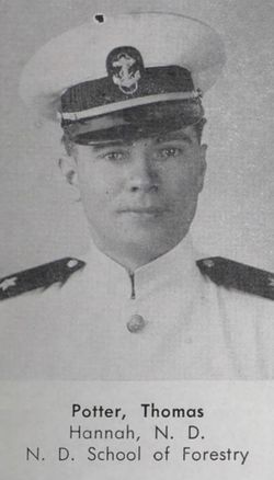 Ensign Thomas Potter in uniform head and shoulder photo