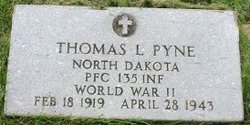 Private First Class Thomas L Pyne grave marker photo