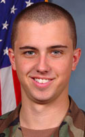 Travis A. Van Zoest in Army battle dress uniform