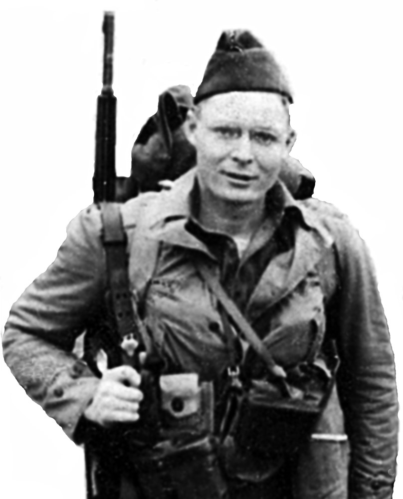 Second Lieutenant Carl E Vettel in uniform standing photo