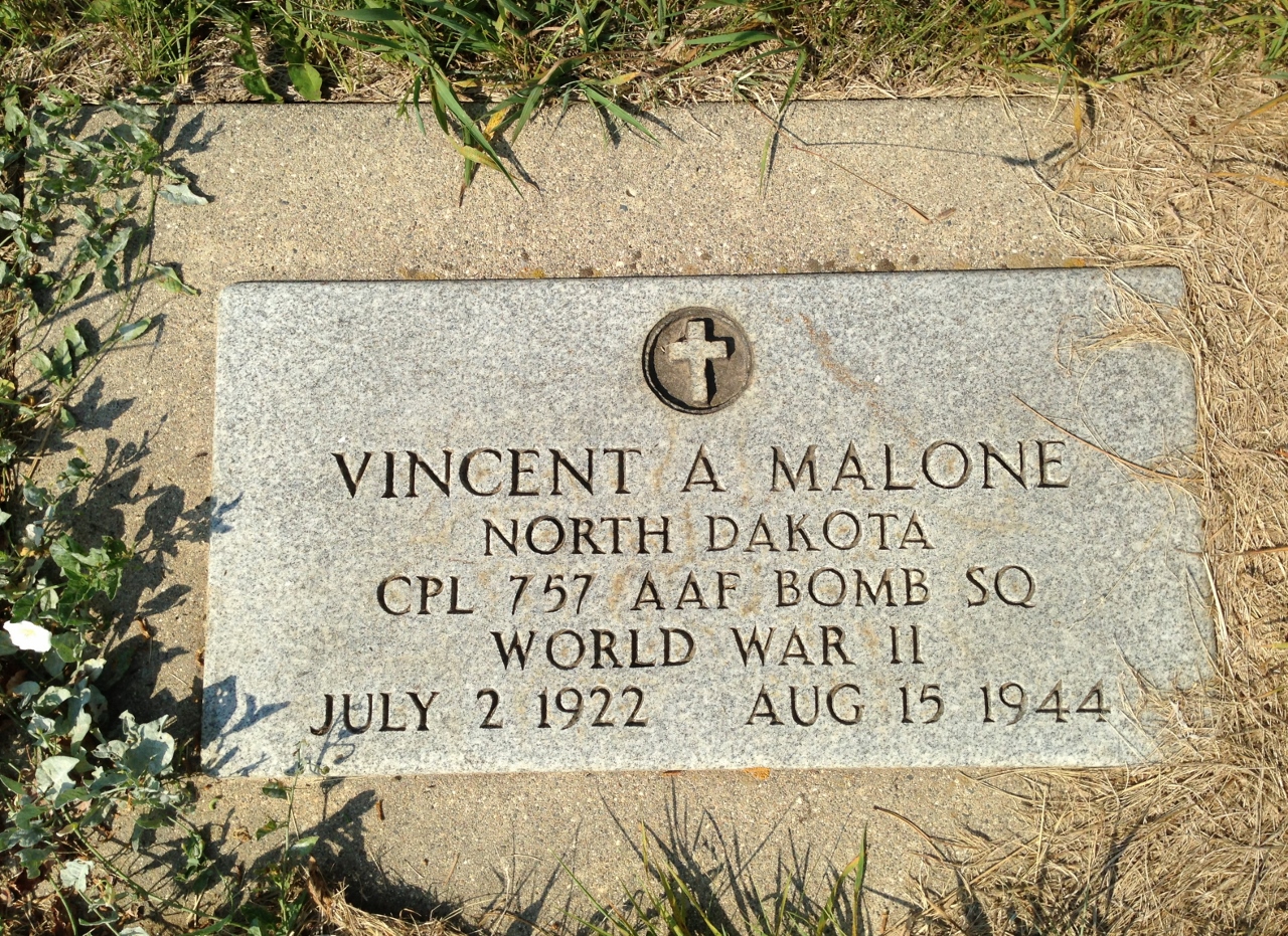 Corporal Vincent A Malone grave marker photo