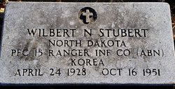 Photo of Wilbert Stubert's grave marker.