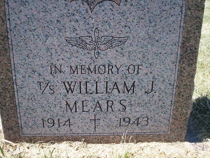 Technical Sergeant William J Mears grave marker photo