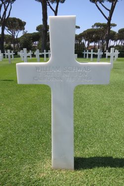 Technical Sergeant William Schwab cross grave marker photo