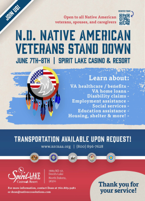 ND Native Veterans Stand Down Poster