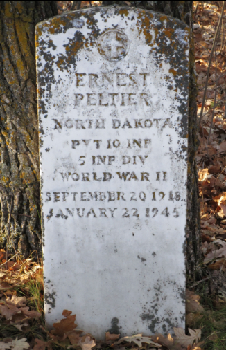 Private Ernest Peltier grave marker photo