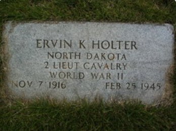 Second Lieutenant Ervin K Holter grave marker photo