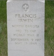 Private First Class Francis Irwin grave marker photo