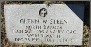 Technical Sergeant Glenn W Steen grave marker photo