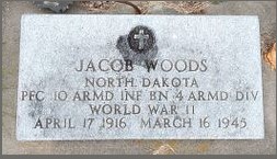 Private First Class Jacob W Woods grave marker photo