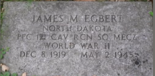 Private First Class James Marion Egbert grave marker photo