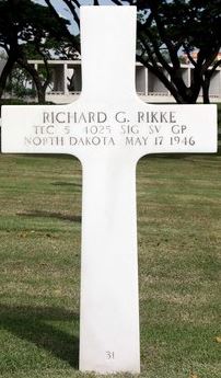 Richard G Rikke grave marker photo