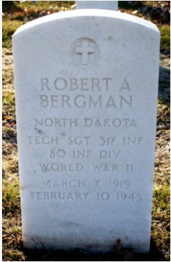 Technical Sergeant Robert Arnold Bergman grave marker