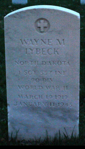First Sergeant Wayne Mercel Lybeck grave marker photo